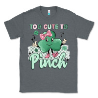 Charcoal Heather too cute to pinch Classic Tee - MaliasSmallBusiness