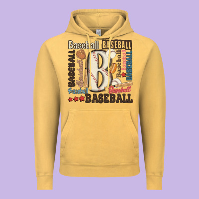 Baseball Vintage Hoodie Designed By Maliassmallbusiness