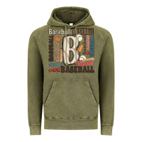 Vintage Olive baseball Vintage Hoodie - MaliasSmallBusiness