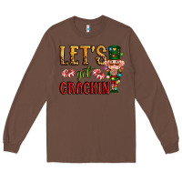 Chestnut Let's get crackin Christmas Long Sleeve Tee - NancyCooperArtShop