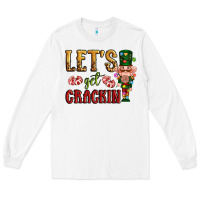 White Let's get crackin Christmas Long Sleeve Tee - NancyCooperArtShop