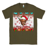 Army Green merry christmas cow Classic Tee - JahusDesignShop