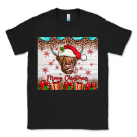 Black merry christmas cow Classic Tee - JahusDesignShop