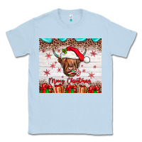 Dusty Blue merry christmas cow Classic Tee - JahusDesignShop