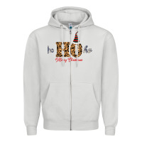 Dove Grey Ho Ho Ho Merry Christmas Zipper Hoodie - Bettercallsaul
