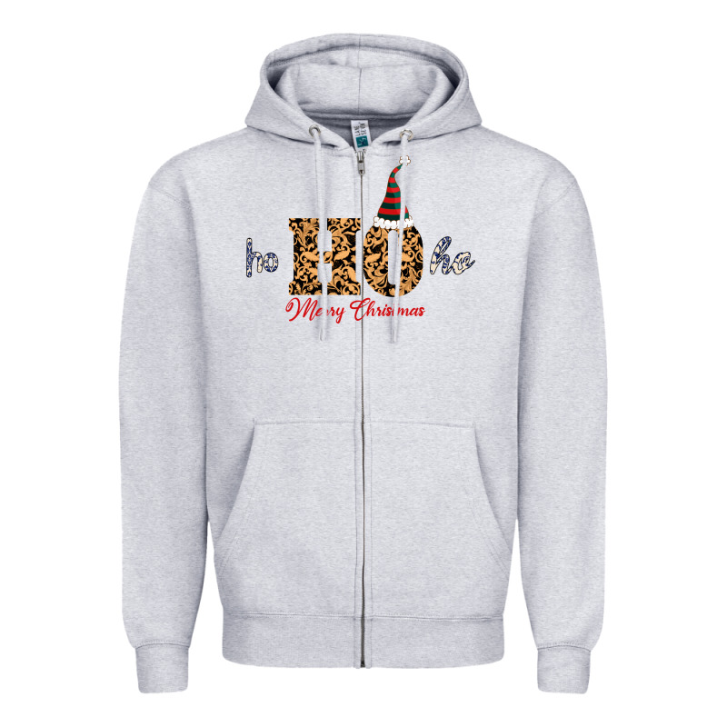 Ho Ho Ho Merry Christmas Zipper Hoodie by Bettercallsaul | Teevron