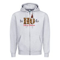 Heather Grey Ho Ho Ho Merry Christmas Zipper Hoodie - Bettercallsaul