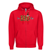 Red Ho Ho Ho Merry Christmas Zipper Hoodie - Bettercallsaul
