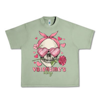 Oil Green valentine's day skull Urban Heavy Tee - MaliasSmallBusiness