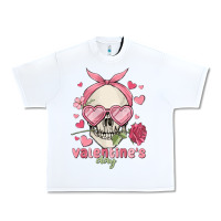 White valentine's day skull Urban Heavy Tee - MaliasSmallBusiness