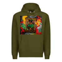 Army Green juneteenth black woman fashion girl Premium Hoodie - CowGirlArtShop