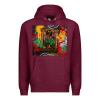 Burgundy juneteenth black woman fashion girl Premium Hoodie - CowGirlArtShop