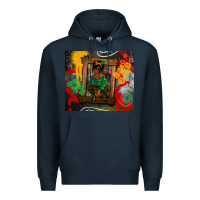 Navy juneteenth black woman fashion girl Premium Hoodie - CowGirlArtShop