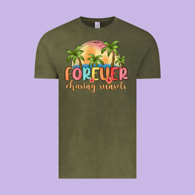 Forever Chasing Sunsets Vintage Tee Designed By Maliassmallbusiness