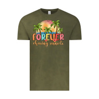 Vintage Olive forever chasing sunsets Vintage Tee - MaliasSmallBusiness