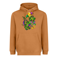 Meerkat mardi gras trex Heavyweight Hoodie - CowGirlArtShop
