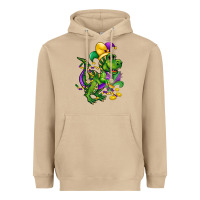 Mushroom mardi gras trex Heavyweight Hoodie - CowGirlArtShop