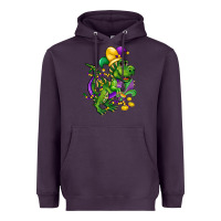 Plum mardi gras trex Heavyweight Hoodie - CowGirlArtShop