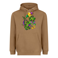 Toasted Coconut mardi gras trex Heavyweight Hoodie - CowGirlArtShop