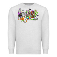 Oatmeal Heather halloween nurse Premium Sweatshirt - CowGirlArtShop