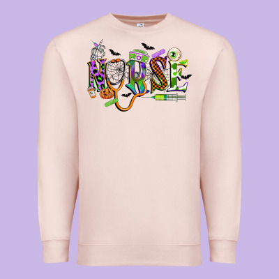 Halloween Nurse Premium Sweatshirt Designed By Cowgirlartshop