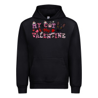 Black my cat is my valentine Urban Hoodie - FaDigitalArtStudio