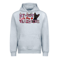 Heather Grey my cat is my valentine Urban Hoodie - FaDigitalArtStudio