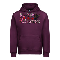 Mauve Wine my cat is my valentine Urban Hoodie - FaDigitalArtStudio