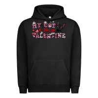 Pigment Black my cat is my valentine Urban Hoodie - FaDigitalArtStudio