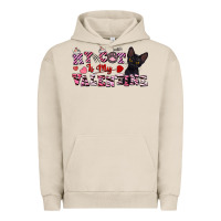 Pigment French Oak my cat is my valentine Urban Hoodie - FaDigitalArtStudio
