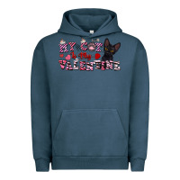 Pigment Midnight Navy my cat is my valentine Urban Hoodie - FaDigitalArtStudio
