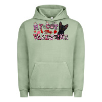 Pigment Oil Green my cat is my valentine Urban Hoodie - FaDigitalArtStudio