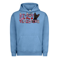Pigment Pebble Blue my cat is my valentine Urban Hoodie - FaDigitalArtStudio