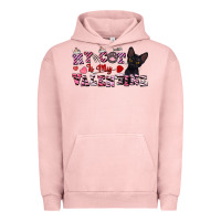 Pigment Salmon my cat is my valentine Urban Hoodie - FaDigitalArtStudio