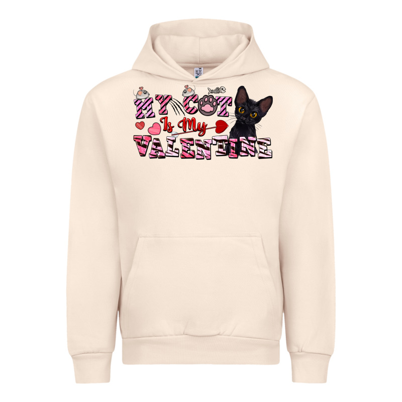My Cat Is My Valentine Urban Hoodie by FaDigitalArtStudio | Teevron