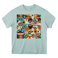 Arona football cowhide sunflower seamless pattern Heavy Core Tee - JahusDesignShop
