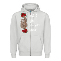 Dove Grey just a girl who loves sloths Zipper Hoodie - Bettercallsaul