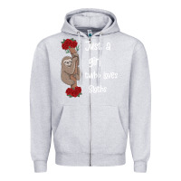 Heather Grey just a girl who loves sloths Zipper Hoodie - Bettercallsaul