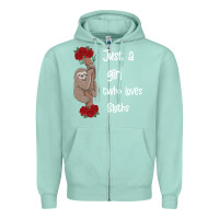 Seafoam just a girl who loves sloths Zipper Hoodie - Bettercallsaul