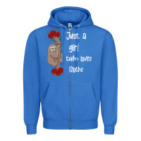 True Royal just a girl who loves sloths Zipper Hoodie - Bettercallsaul