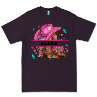Plum pink costom name cowgirl hat and roses Premium Tee - AdoDesignShop