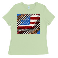 Matcha American flag and racee flag Ladies Tee - AdoDesignShop