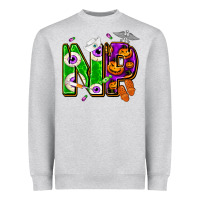 Heather Grey halloween np nurse practitioner Heavyweight Sweatshirt - NancyCooperArtShop