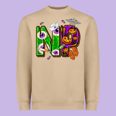 Halloween Np Nurse Practitioner Heavyweight Sweatshirt Designed By Nancycooperartshop