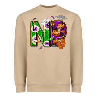 Mushroom halloween np nurse practitioner Heavyweight Sweatshirt - NancyCooperArtShop