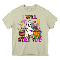 Mossy i will stab you nurse Heavy Core Tee - AdoDesignShop