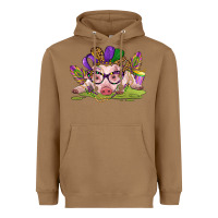 Toasted Coconut mardi gras pig Heavyweight Hoodie - CowGirlArtShop