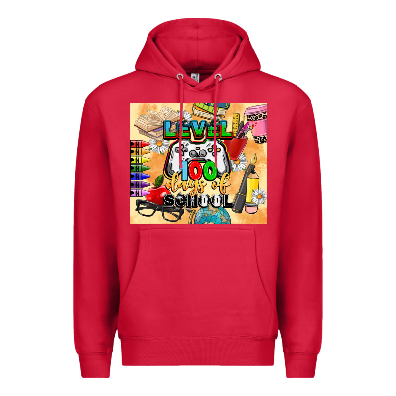 Level 100 Days Of School Premium Hoodie by CowGirlArtShop | Teevron
