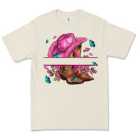 Bone pink cowgirl hat and roses Premium Tee - AdoDesignShop