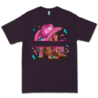 Plum pink cowgirl hat and roses Premium Tee - AdoDesignShop
